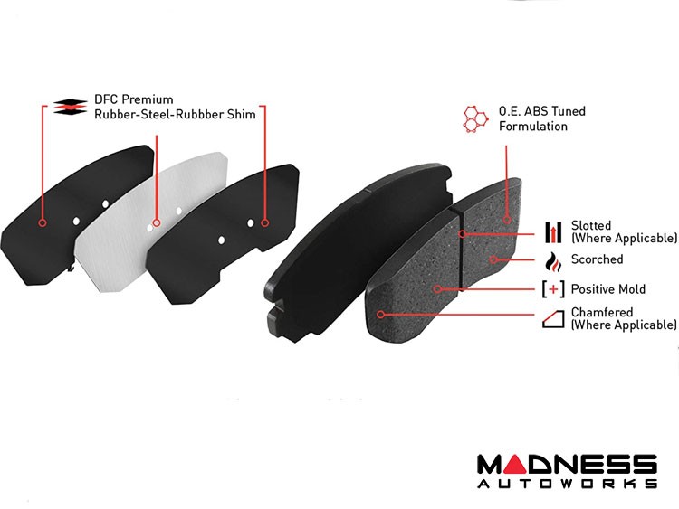 FIAT 500L Brake Pads Rear 5000 Advanced Dynamic Friction